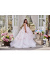 Short Sleeves Tulle Rosette Fiarytale Flower Girl Dress